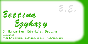 bettina egyhazy business card